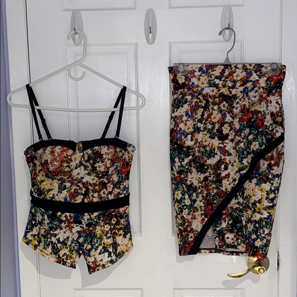 Material Girl Crop Top and Pencil Skirt Set